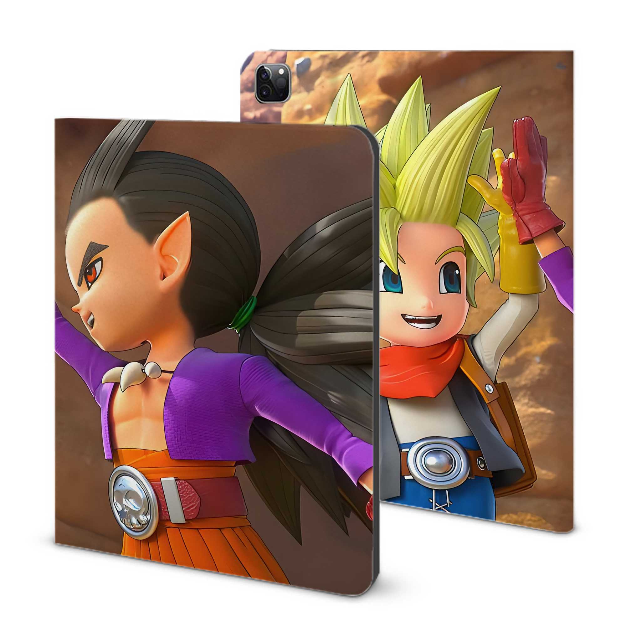 （画像用） ドラゴンクエスト Doragon Kuesuto Dragon Quest IPad ケース ブック型 PUレザー TPU 耐衝撃 軽量 薄型 ペン収納なし 全面保護 IPad 各モデル対応